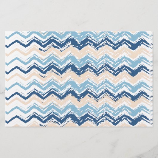 Ocean Waves Chevron Briefpapier (Voorkant)