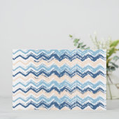 Ocean Waves Chevron Briefpapier (Staand voorkant)