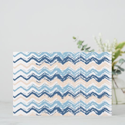 Ocean Waves Chevron Briefpapier (Staand voorkant)