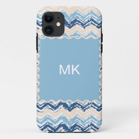 Ocean Waves Chevron Case-Mate iPhone Case (Achterkant)