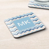Ocean Waves Chevron Drankjes Onderzetter (Linkerzijde)
