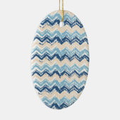 Ocean Waves Chevron Keramisch Ornament (Rechts)