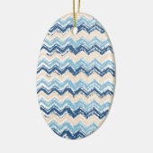 Ocean Waves Chevron Keramisch Ornament (Links)
