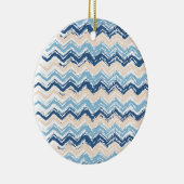 Ocean Waves Chevron Keramisch Ornament (Rechts)