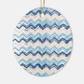 Ocean Waves Chevron Keramisch Ornament (Links)