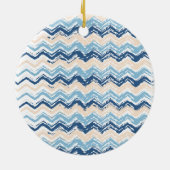Ocean Waves Chevron Keramisch Ornament (Achterkant)