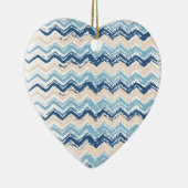 Ocean Waves Chevron Keramisch Ornament (Rechts)