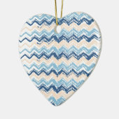 Ocean Waves Chevron Keramisch Ornament (Links)