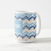 Ocean Waves Chevron Koffiemok (Voorkant rechts)