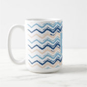 Ocean Waves Chevron Koffiemok (Links)
