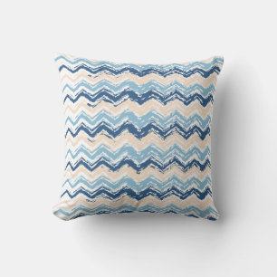 Ocean Waves Chevron Kussen