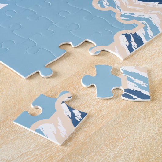 Ocean Waves Chevron Legpuzzel (Zijkant)
