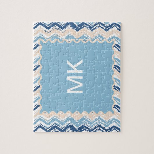 Ocean Waves Chevron Legpuzzel (Verticaal)