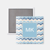 Ocean Waves Chevron Magneet (Voorkant / Achterkant)