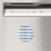 Ocean Waves Chevron Magneet (Insitu (Vaatwasser))