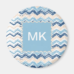 Ocean Waves Chevron Magneet