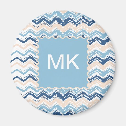 Ocean Waves Chevron Magneet (Voorkant)