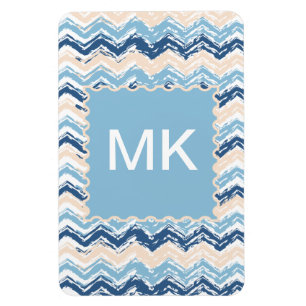 Ocean Waves Chevron Magneet