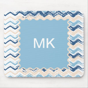 Ocean Waves Chevron Muismat
