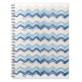 Ocean Waves Chevron Notitieboek (Voorkant)