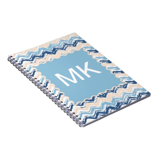 Ocean Waves Chevron Notitieboek (Rechterzijde)