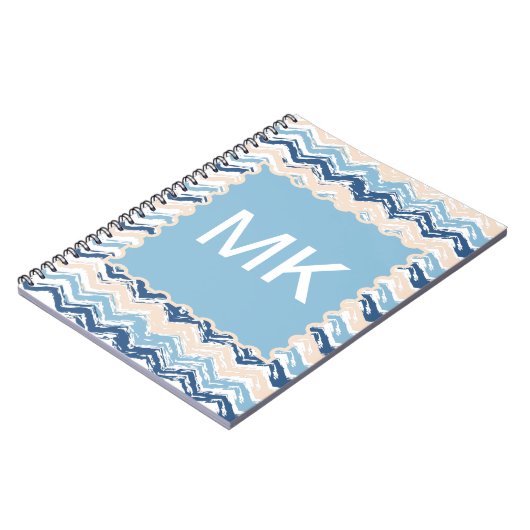 Ocean Waves Chevron Notitieboek (Linkerzijde)