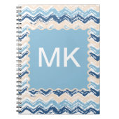 Ocean Waves Chevron Notitieboek (Voorkant)