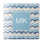 Ocean Waves Chevron Tegeltje (Voorkant)