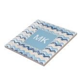 Ocean Waves Chevron Tegeltje (Zijkant)