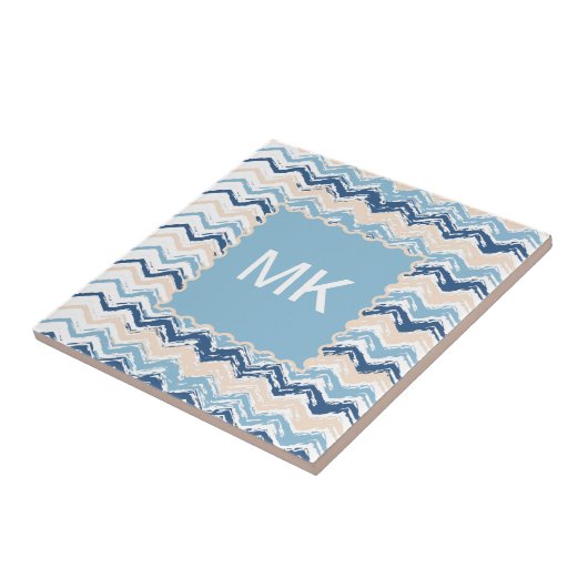 Ocean Waves Chevron Tegeltje (Zijkant)