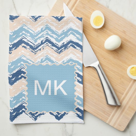 Ocean Waves Chevron Theedoek (Quarter Fold)