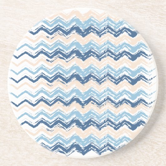 Ocean Waves Chevron Zandsteen Onderzetter (Voorkant)