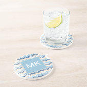 Ocean Waves Chevron Zandsteen Onderzetter (Zijkant)