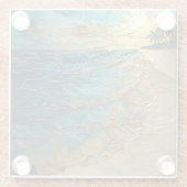Ocean Waves Coastal Art Decor Glazen Onderzetter (Achterkant)