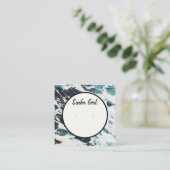 Ocean Waves Coastal Earring Display Card Vierkante Visitekaartje (Staand voorkant)