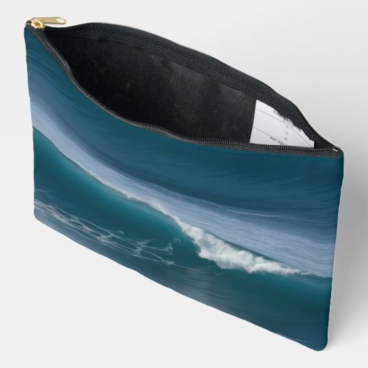 Ocean Waves Cosmetic Bag Etui (Open)