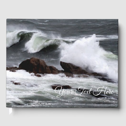 Ocean Waves Crashing Gastenboek (Voorkant)