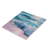 Ocean Waves Crashing on Shoreline Tegeltje (Zijkant)