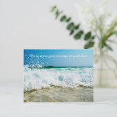 Ocean Waves Crashore Shore Personalize Message Briefkaart (Staand voorkant)