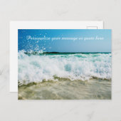 Ocean Waves Crashore Shore Personalize Message Briefkaart (Voorkant / Achterkant)