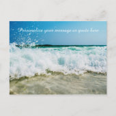 Ocean Waves Crashore Shore Personalize Message Briefkaart (Voorkant)