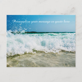 Ocean Waves Crashore Shore Personalize Message Briefkaart