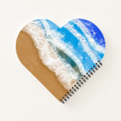 Ocean Waves crasht op Sandy Beach Sketch notebook Notitieboek (Achterkant)
