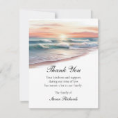 Ocean Waves Dank u begrafenis Kaarten (Voorkant)