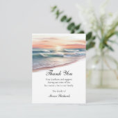 Ocean Waves Dank u begrafenis Kaarten (Staand voorkant)