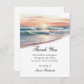 Ocean Waves Dank u begrafenis Kaarten (Voorkant / Achterkant)