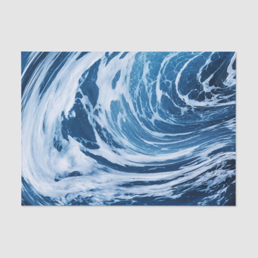 Ocean Waves Deep Water Decoupage Tissue Paper Tissuepapier (Voorkant)