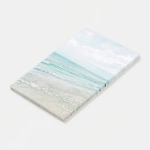 Ocean Waves die Aqua Light Blue Waterverf schilder Post-it® Notes (Schuin)