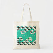 Ocean Waves die haaien zwemmen Persoonlijk strand Tote Bag (Voorkant)