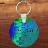 Ocean Waves Digital Abstract Sleutelhanger (Voorkant)